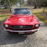 Beautiful candy apple red 1965 V8 Convertible Ford Mustng